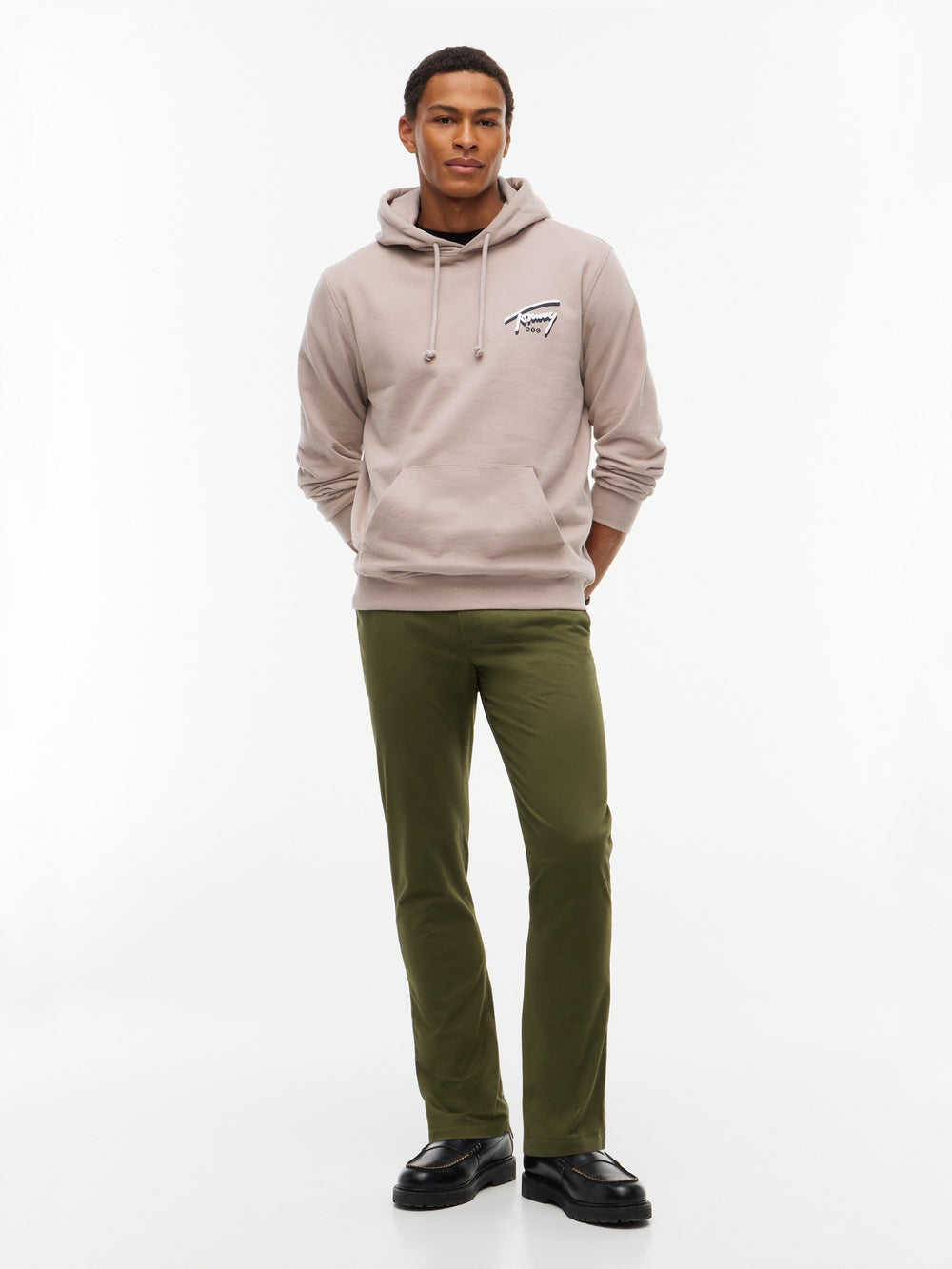 Regular Fit Suede Terry Hooded Sweatshirt