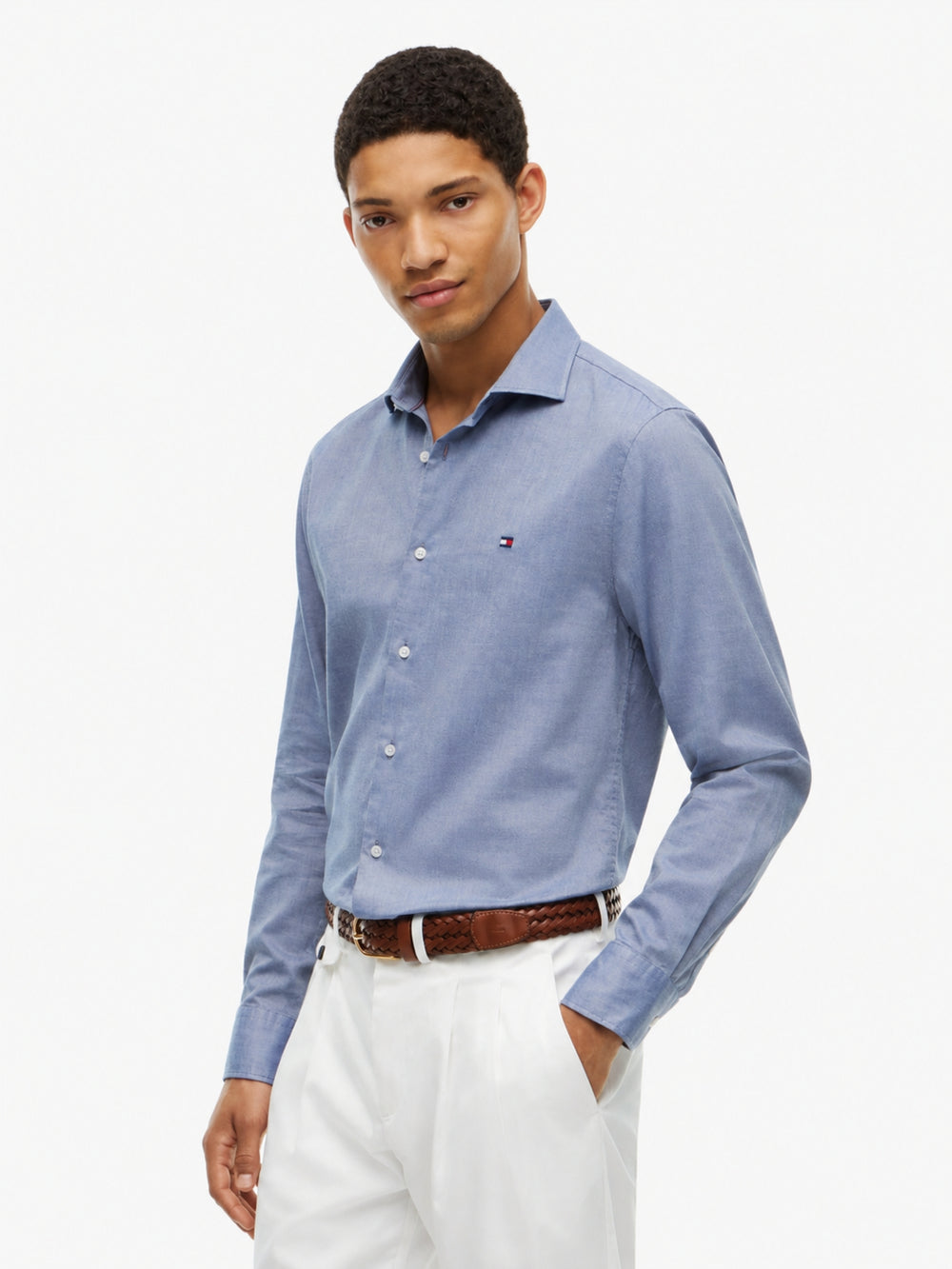 Slim Fit Solid Oxford Shirt