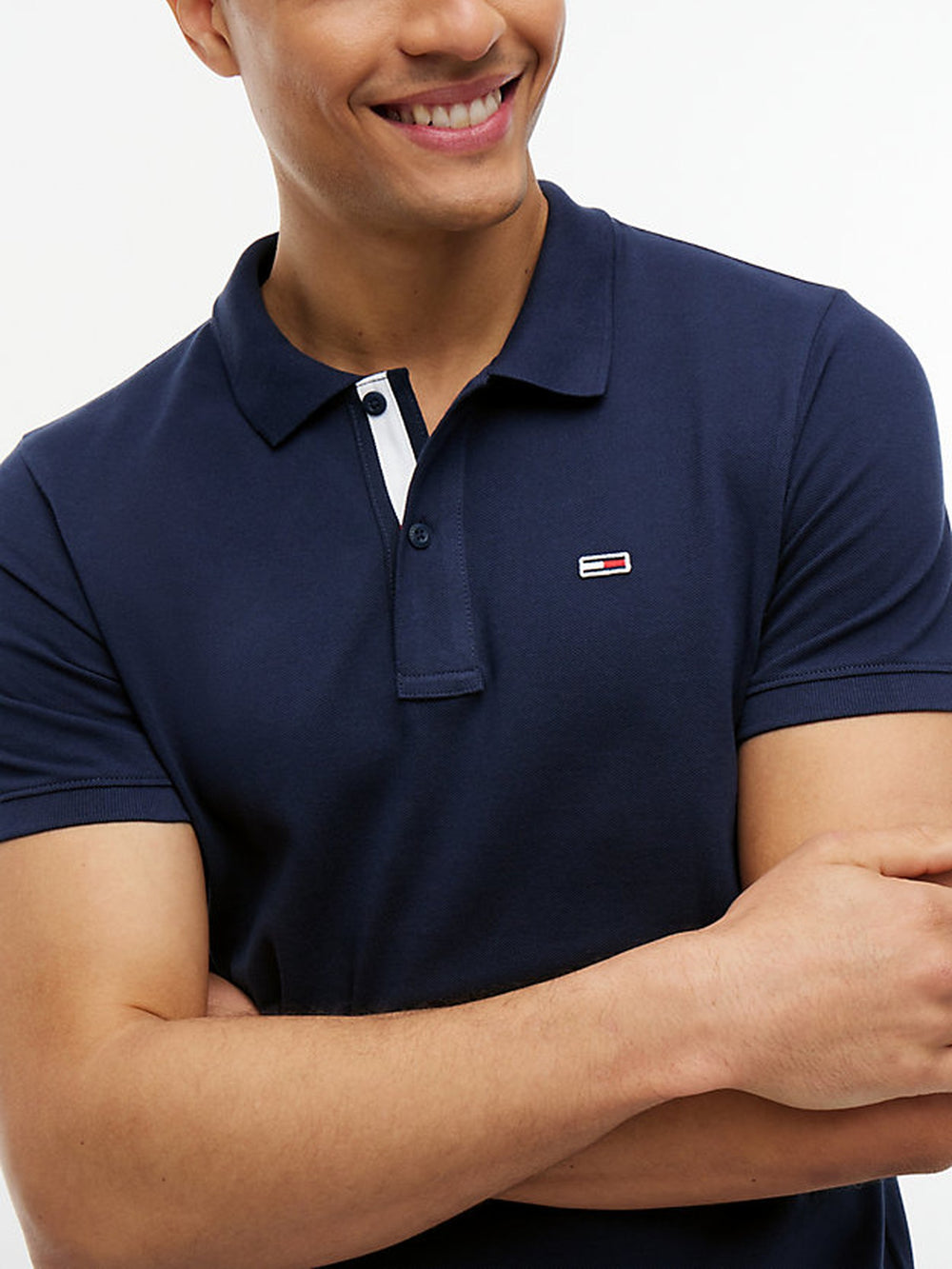 Slim Fit Contrast Placket Polo