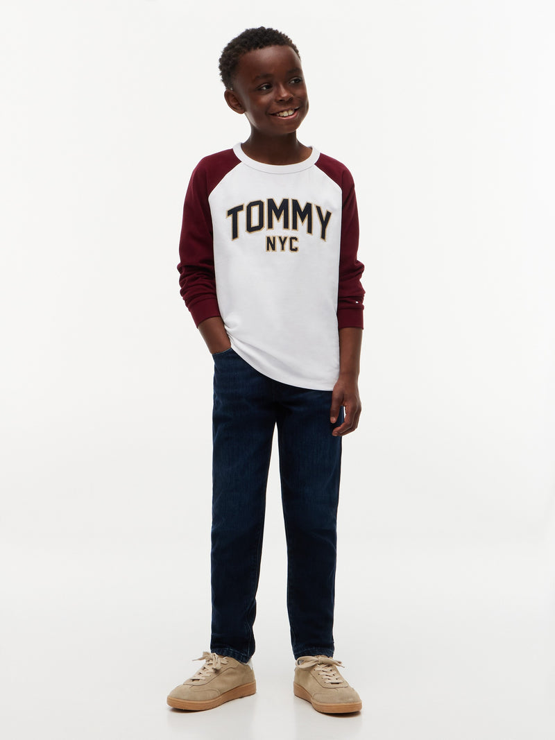 Kids Long-Sleeve Color Block T-Shirt