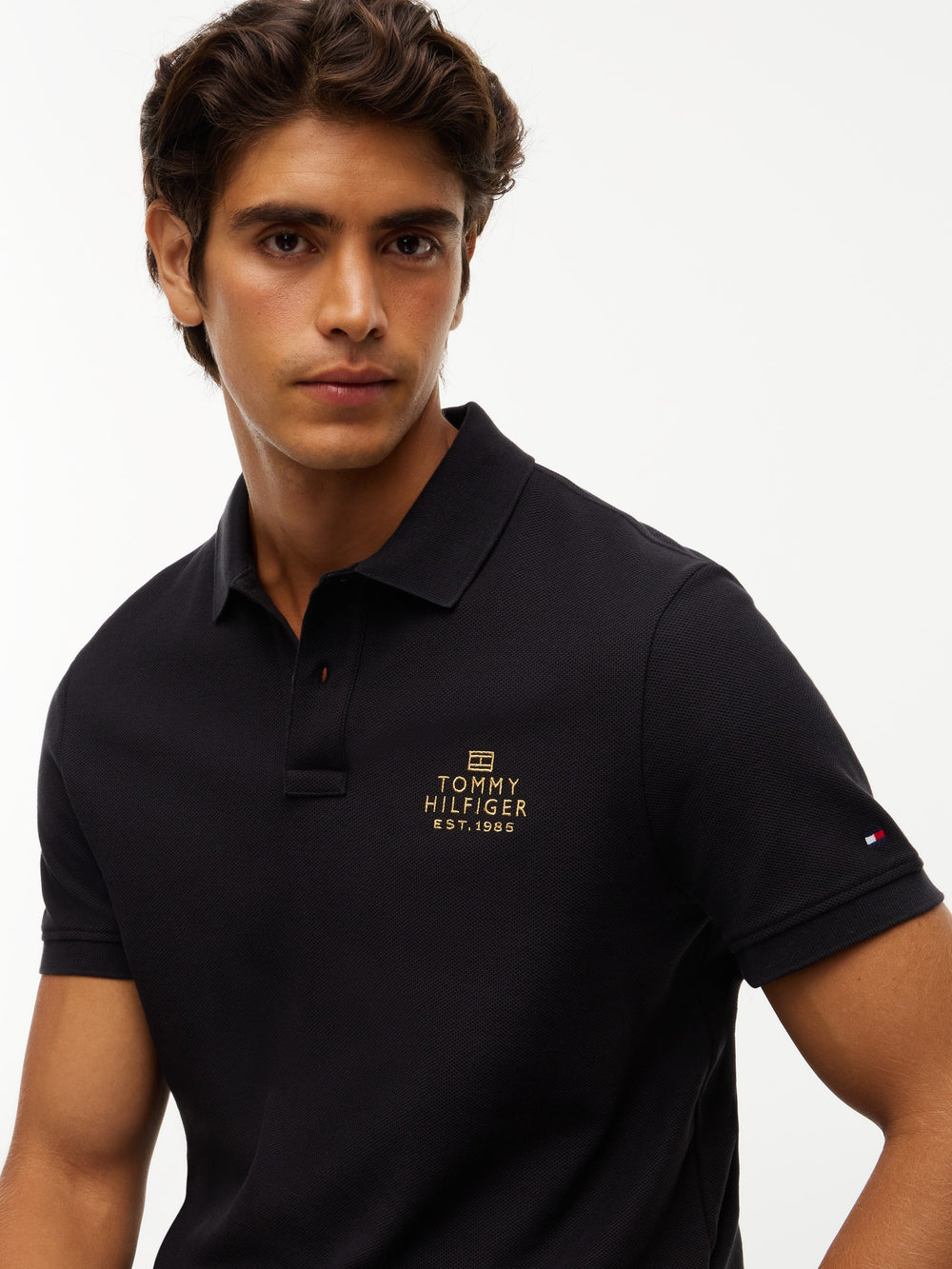 Regular Fit Graphic Embroidered Pique Polo