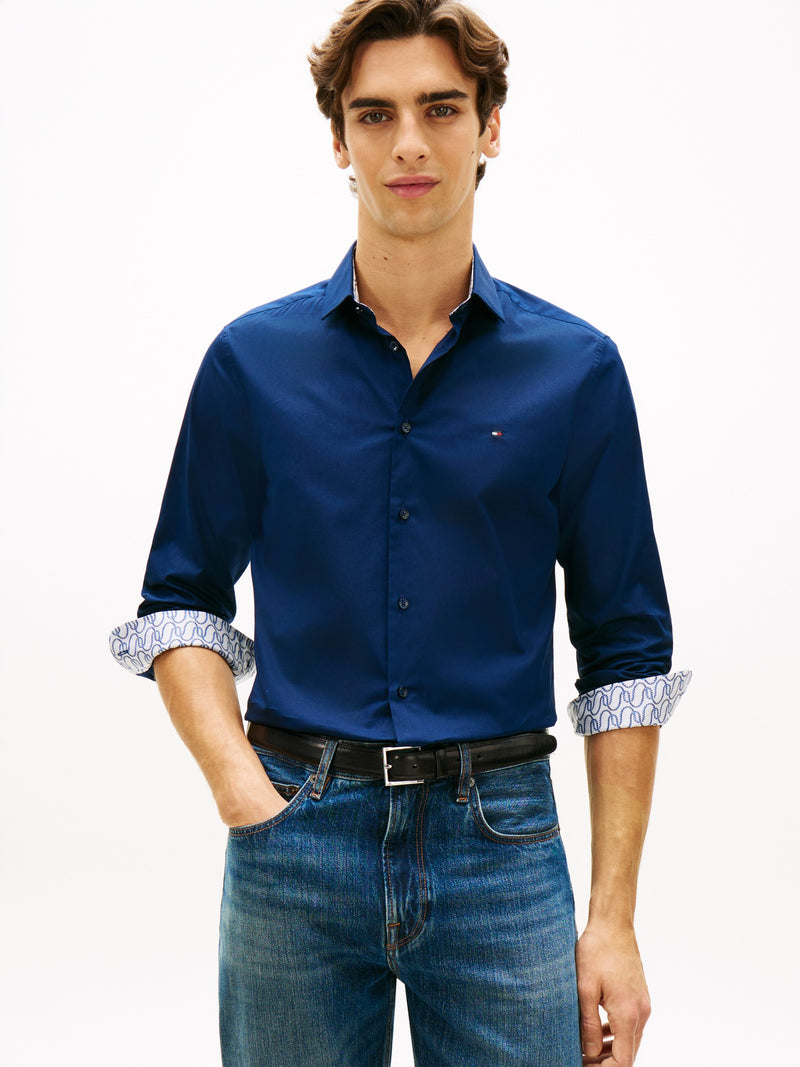 Slim Fit Solid Poplin Shirt