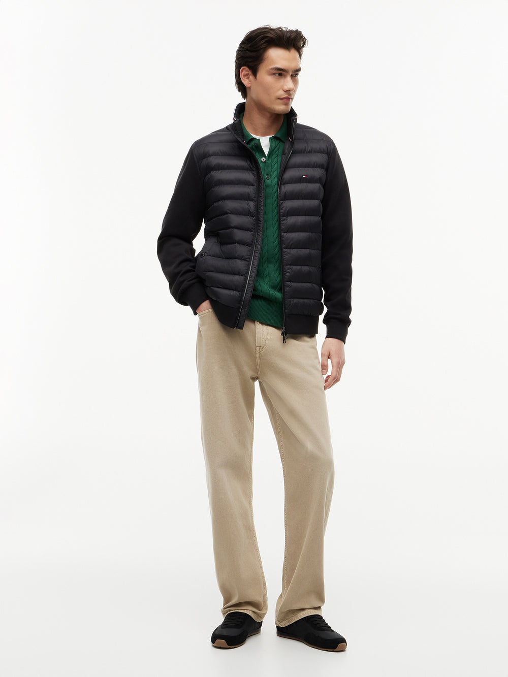 Regular Fit Mix Media Jacket