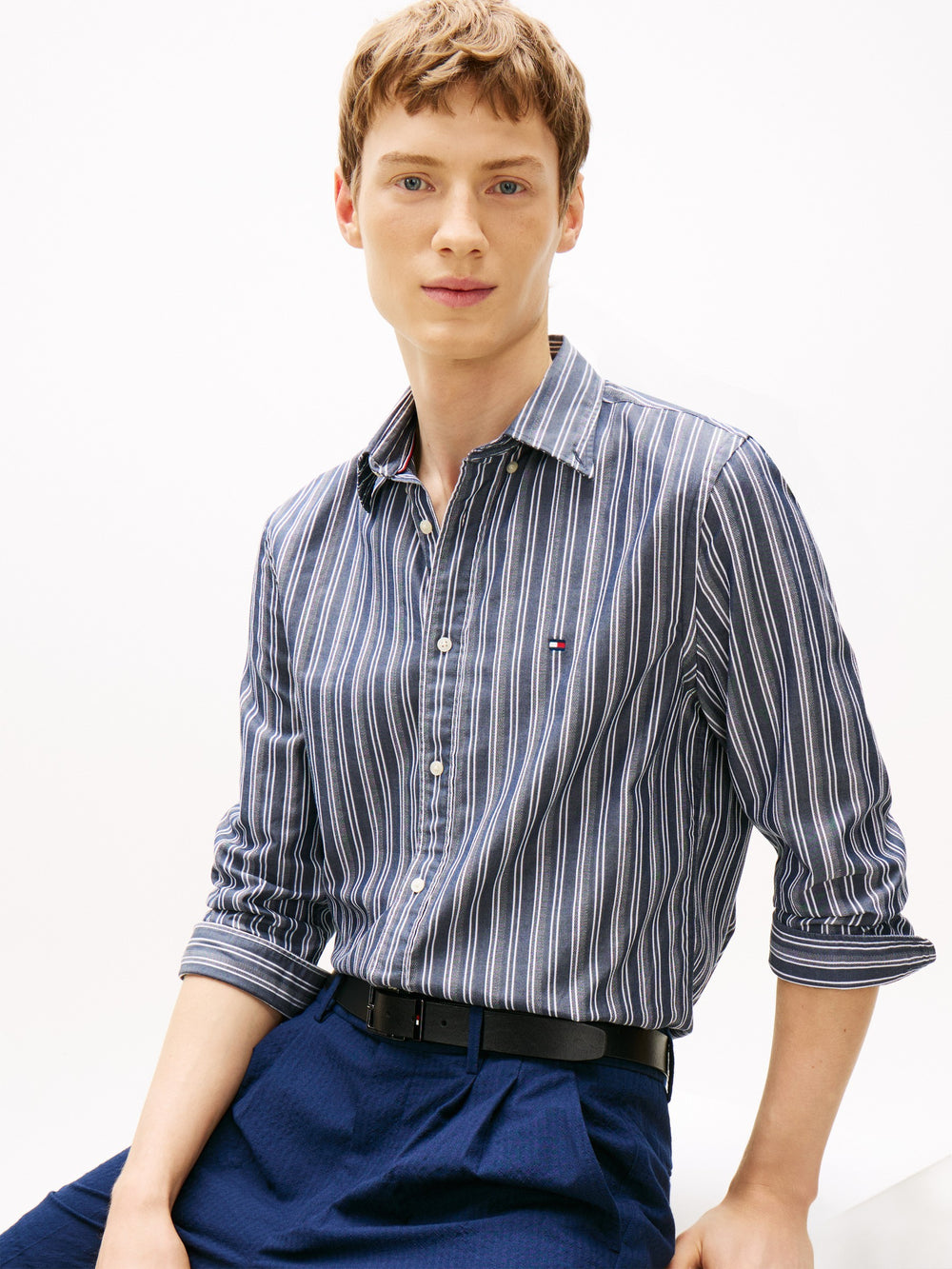 Regular Fit Stripe Poplin Shirt