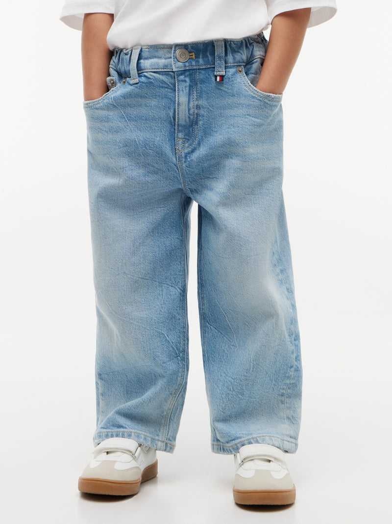Boys Wide Pull On Stretch Jeans