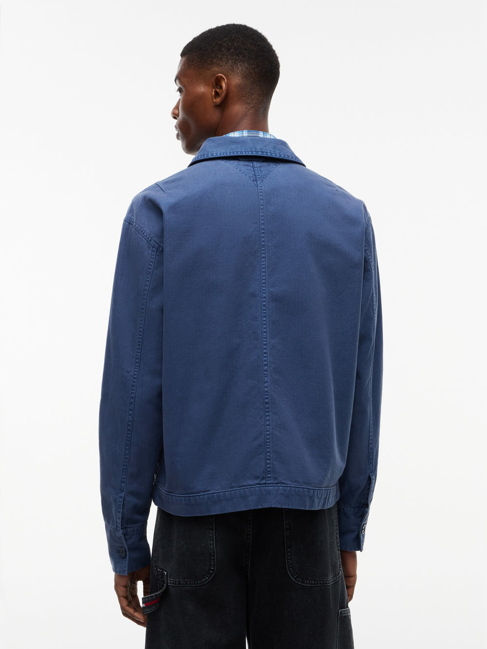 Oversized Fit Solid Overshirt Shirt