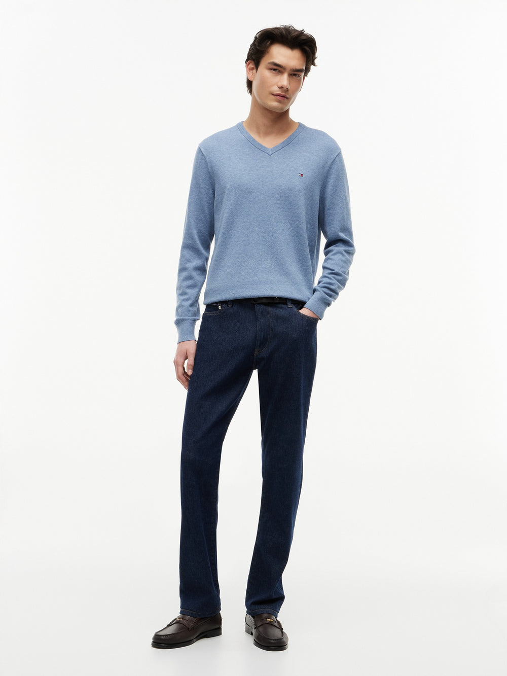 V Neck Solid Sweater