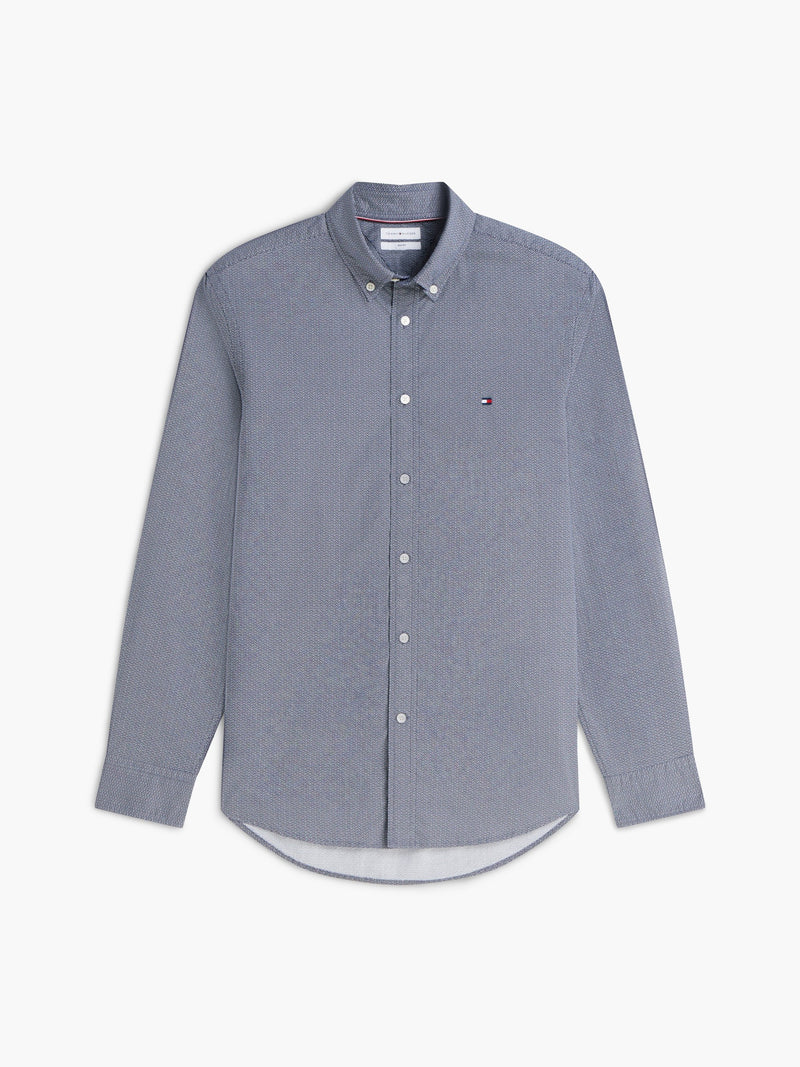 Slim Fit Print Poplin Shirt