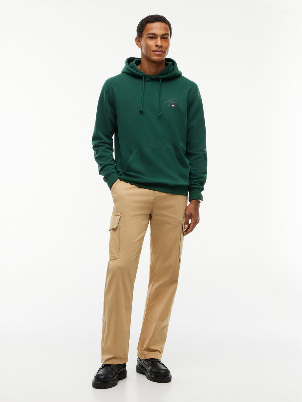 Regular Fit Suede Terry Hooded Sweatshirt