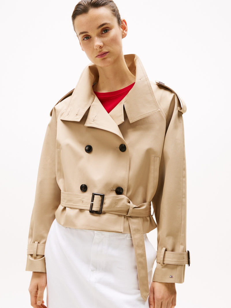 Crop Fit Trench