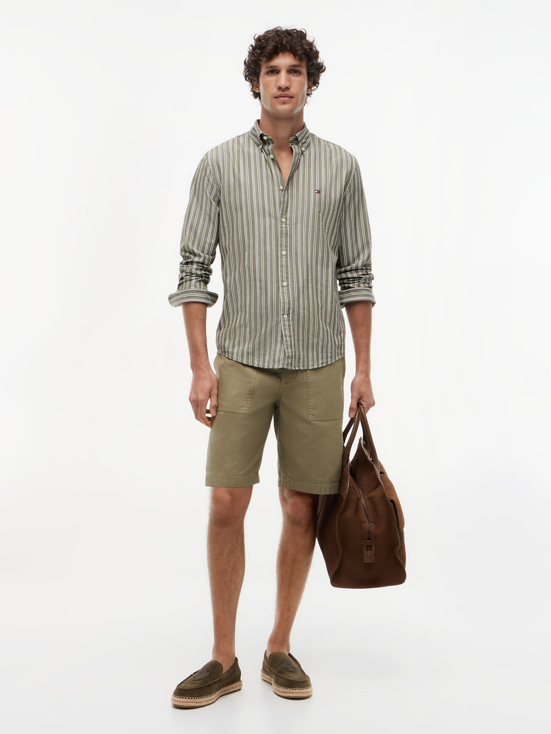 Regular Fit Stripe Poplin Shirt