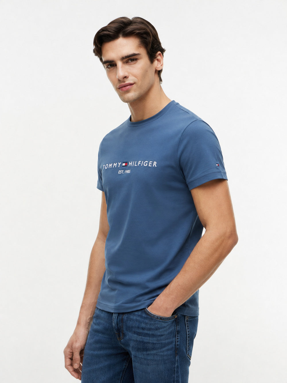 Slim Fit Chest Logo Jersey Tshirt