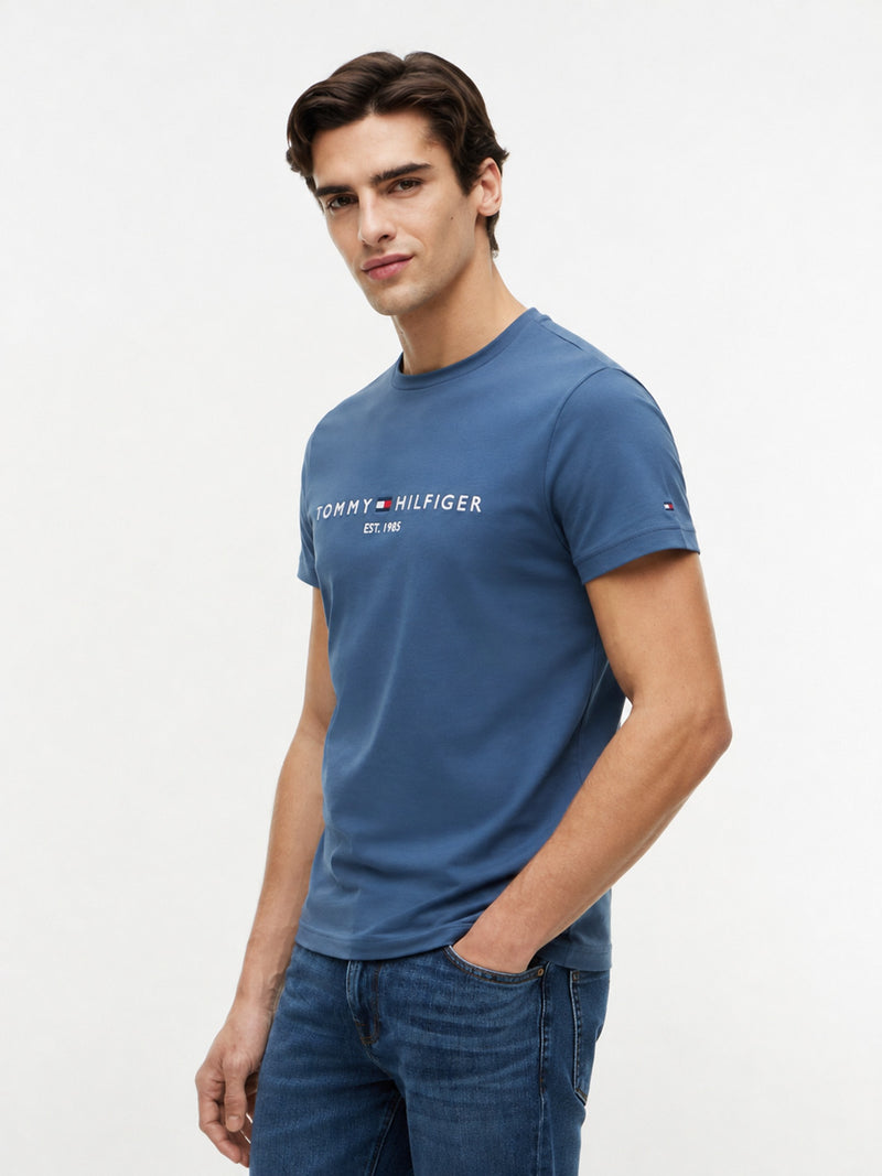 Slim Fit Chest Logo Jersey Tshirt