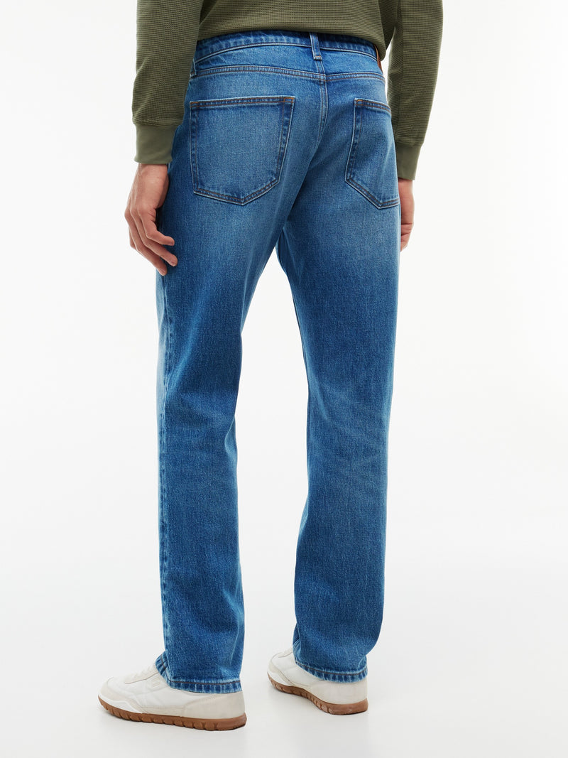 Men Ryan Slim Straight Mid Wash Jeans