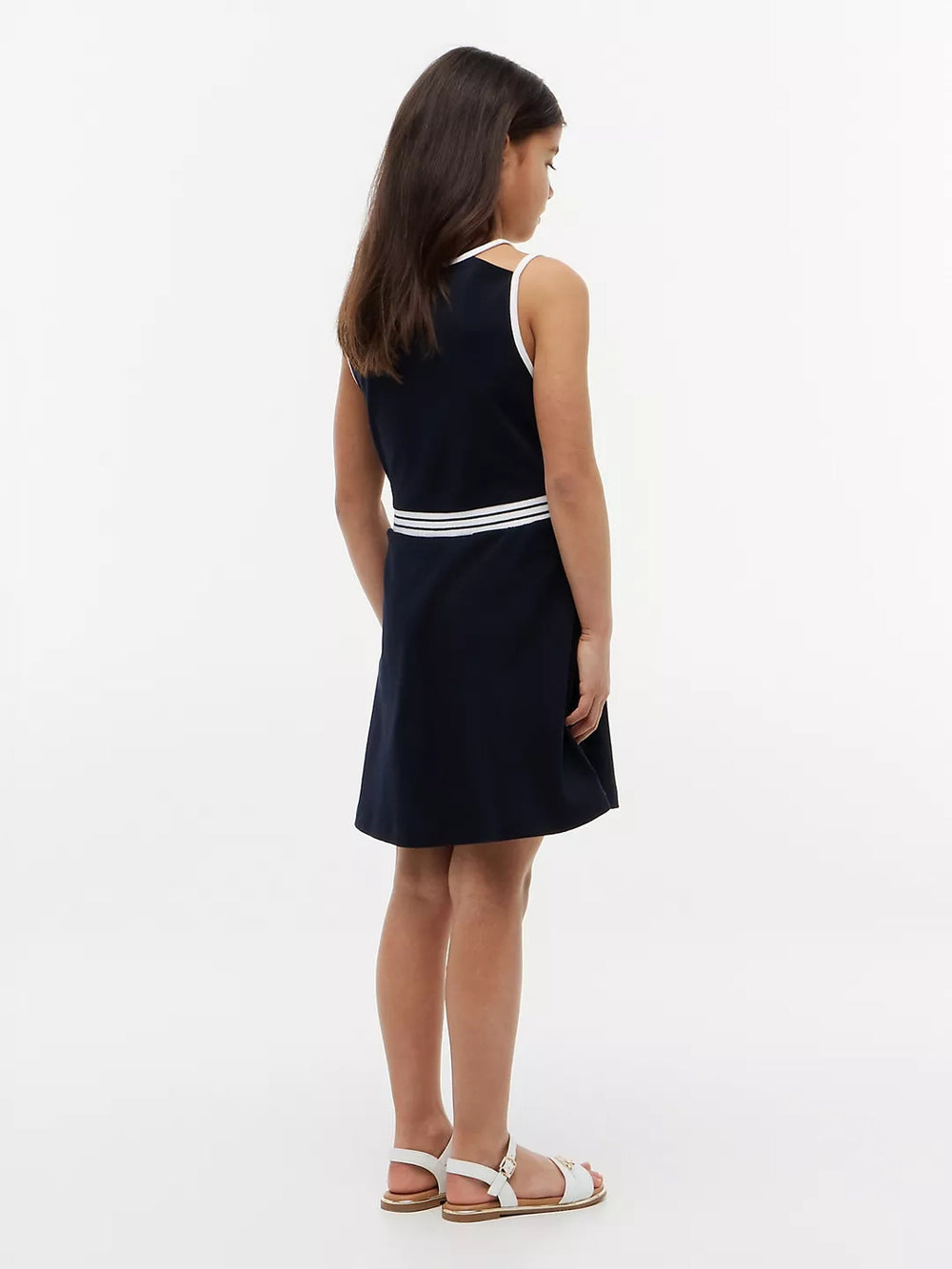 Kids Long-Sleeve Solid Knit Skater Dress