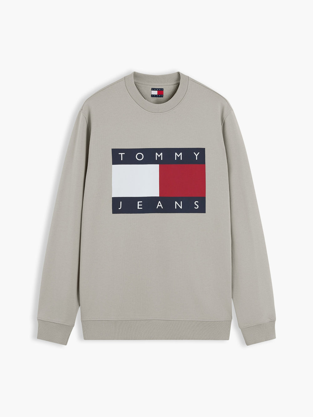 Regular Fit Diagonal Terry Crew Neck Sweatshirt