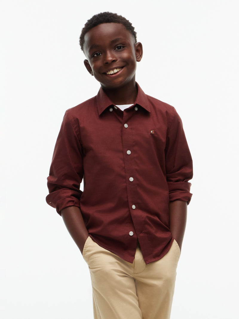 Kids Solid Stretch Shirt