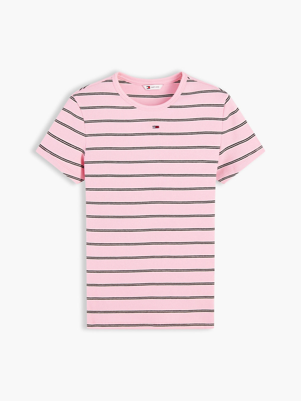 Stripe Slim Fit Half Sleeve Ribbed T-Shirt