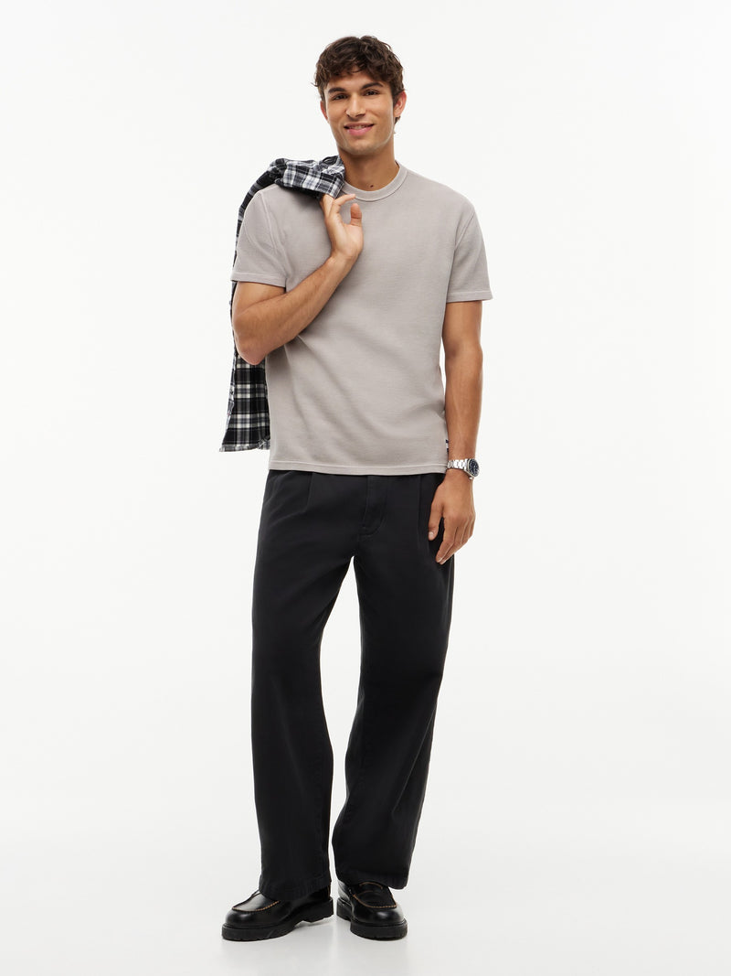 Regular Fit Washed Waffle T-Shirt