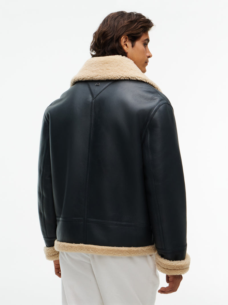 Relaxed Fit Leather Jacket