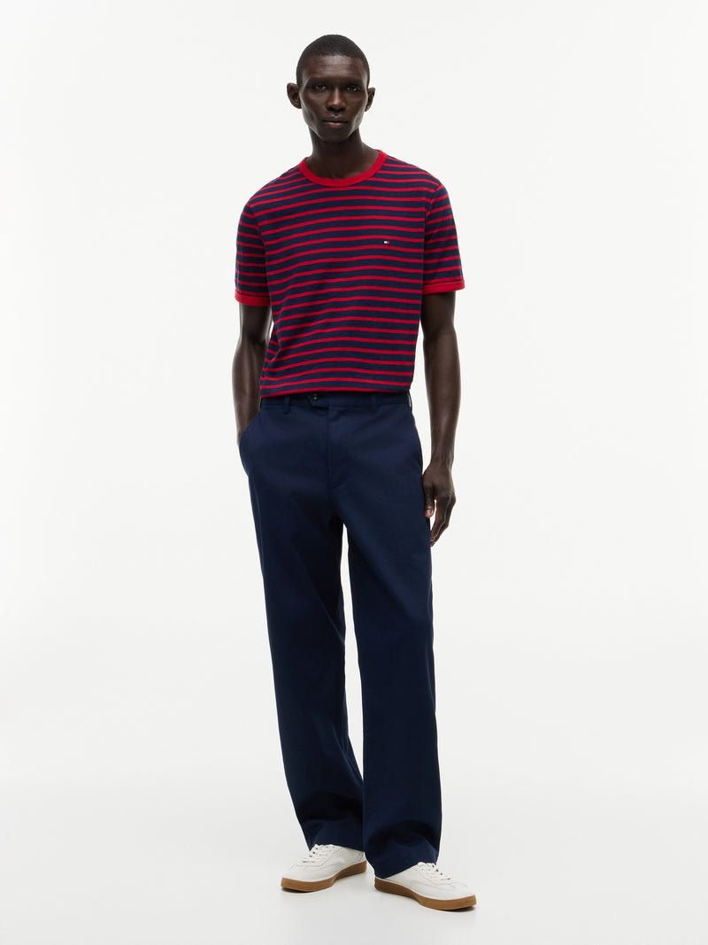 Regular Fit Striped Slub Jersey Tshirt