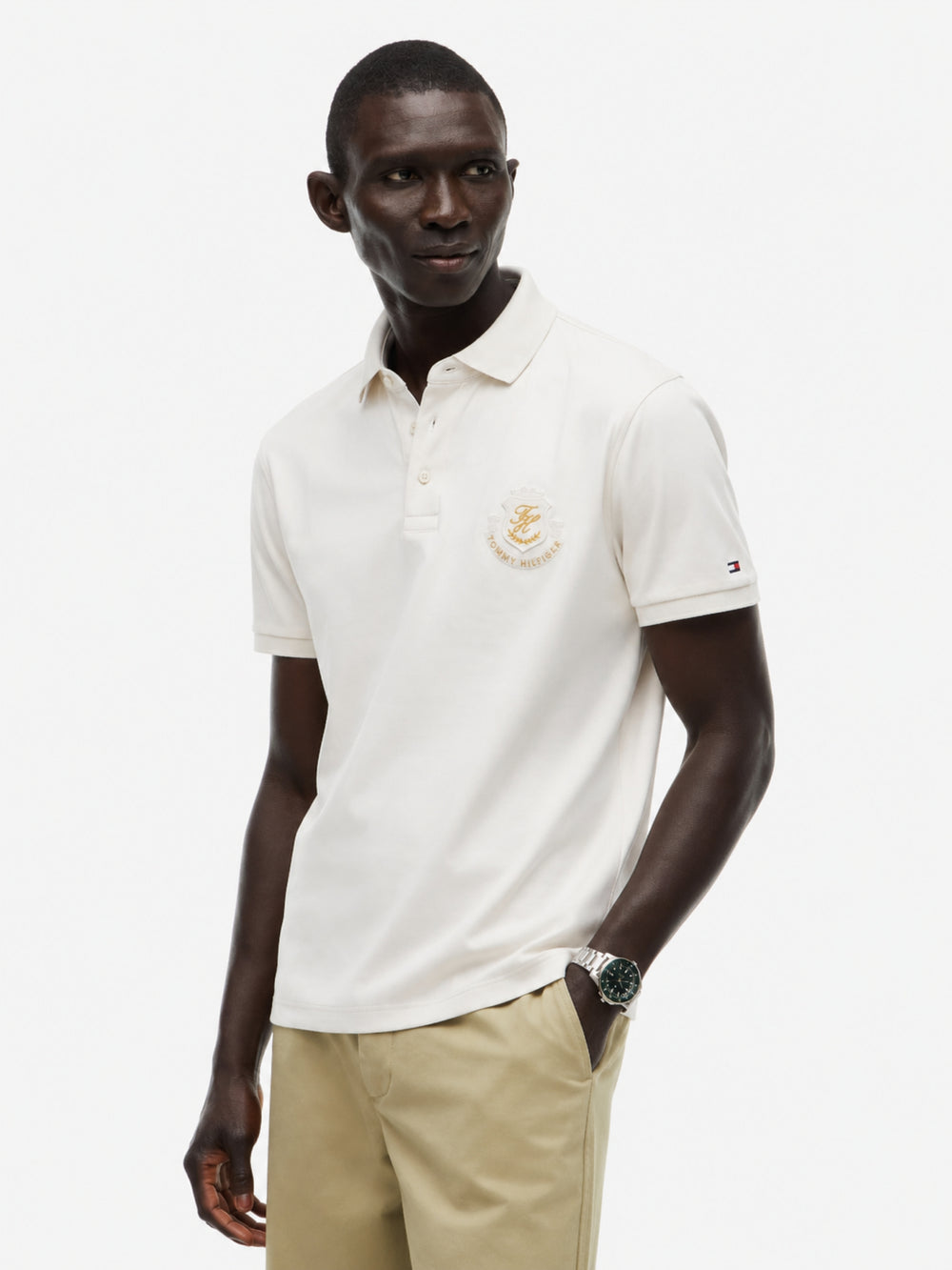 Regular Fit Interlock Badge Polo