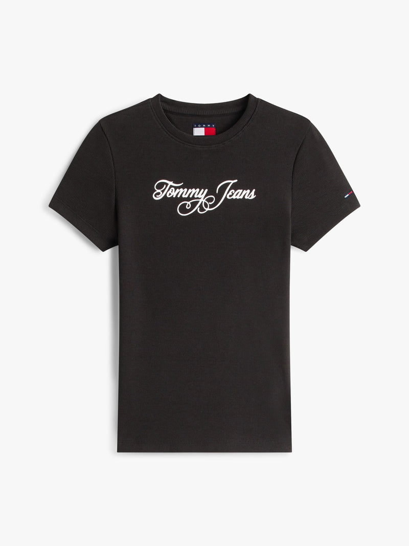 Solid Slim Fit Half Sleeve Ribbed T-Shirt