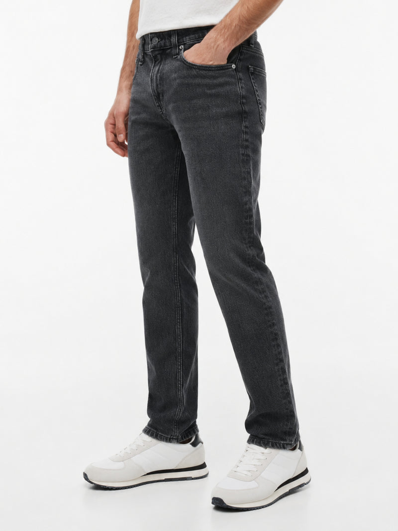 Men Scanton Slim Washed Black Jeans