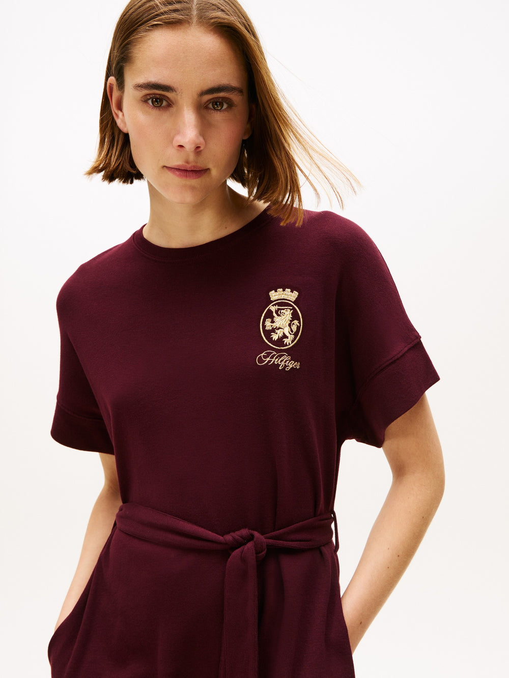 Short Sleeve Solid Cody Fit & Flare Dress