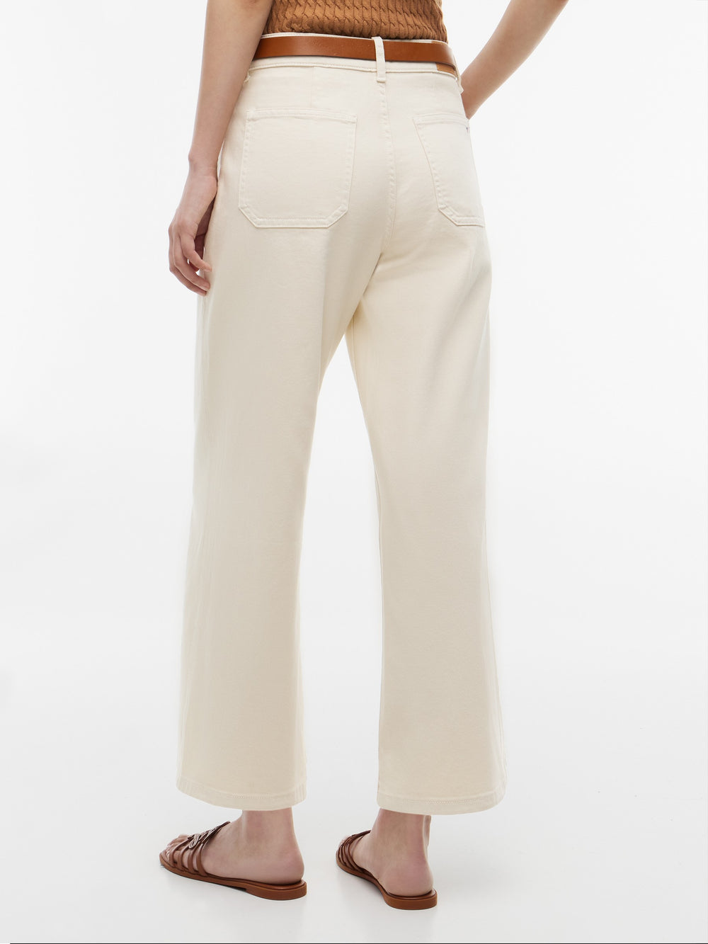 Women High Rise Fashion Stretch Wide Jeans
