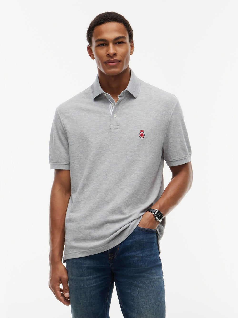 Relaxed Solid Pique Polo