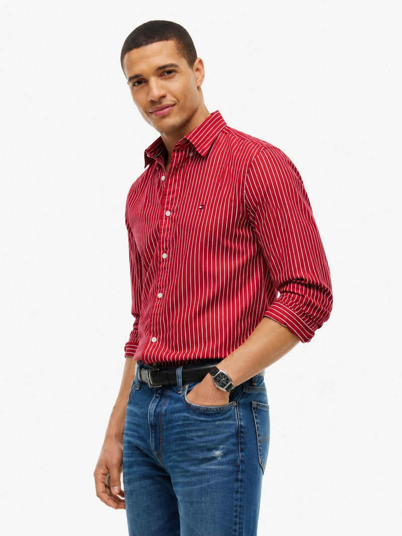 Regular Fit Stripe Poplin Shirt