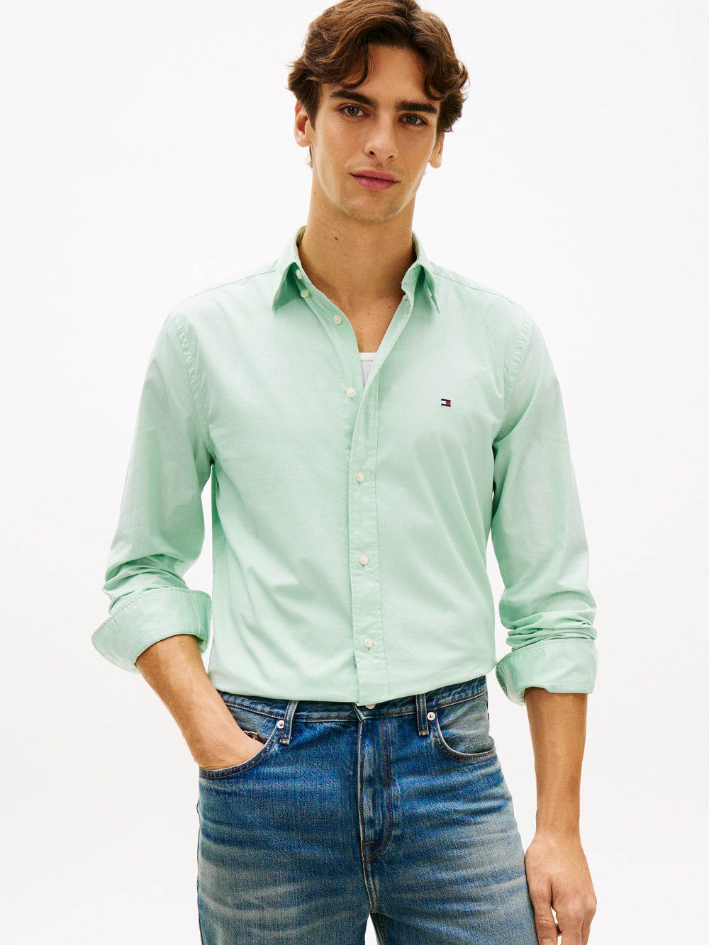 Regular Fit Solid Poplin Shirt