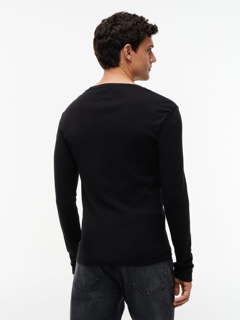 Regular Fit Rib Long Sleeve T-Shirt