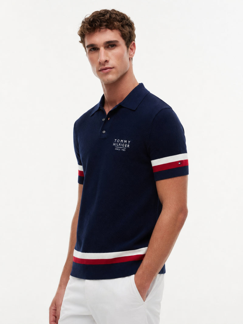 Regular Fit Flat Knit Polo