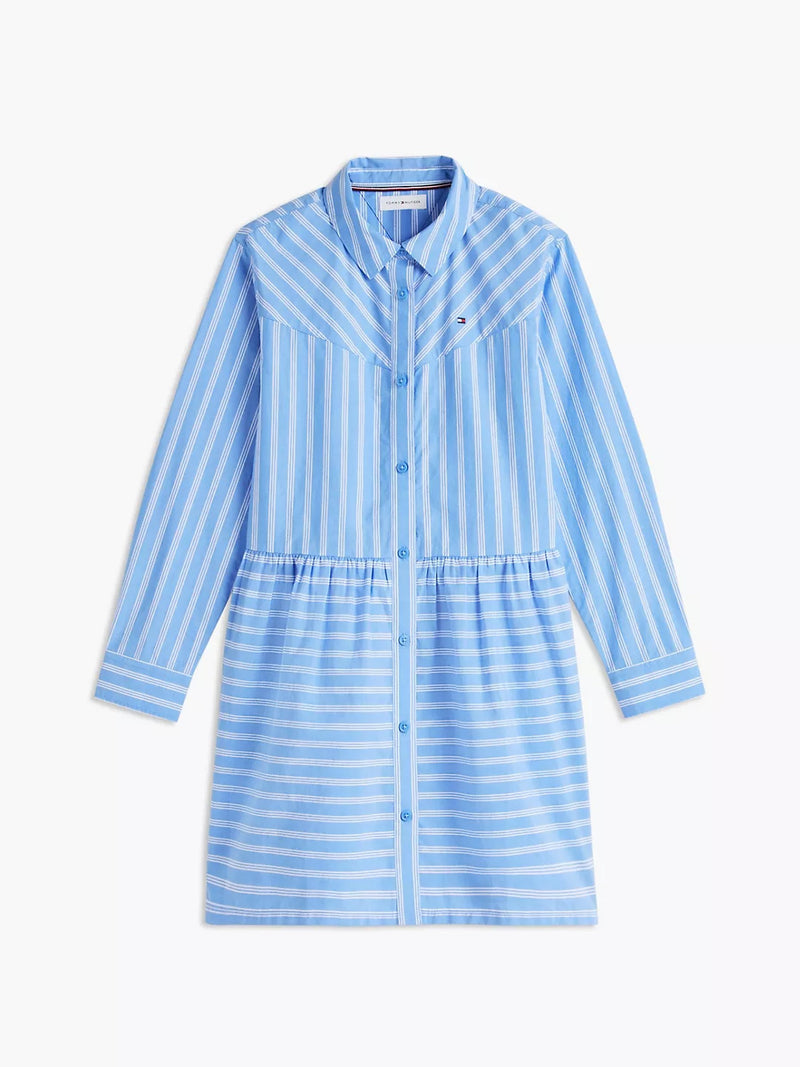 Kids Long-Sleeve Stripe Shirt Dress