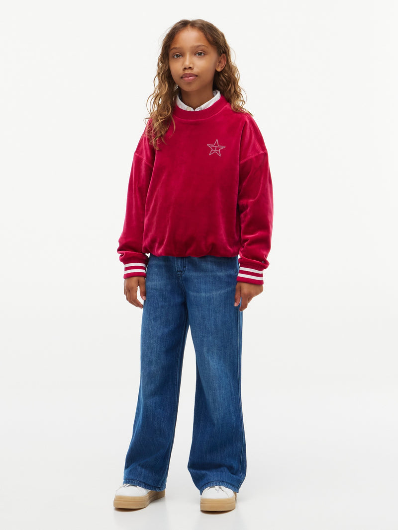 Kids Relaxed Velour Sweatshirt