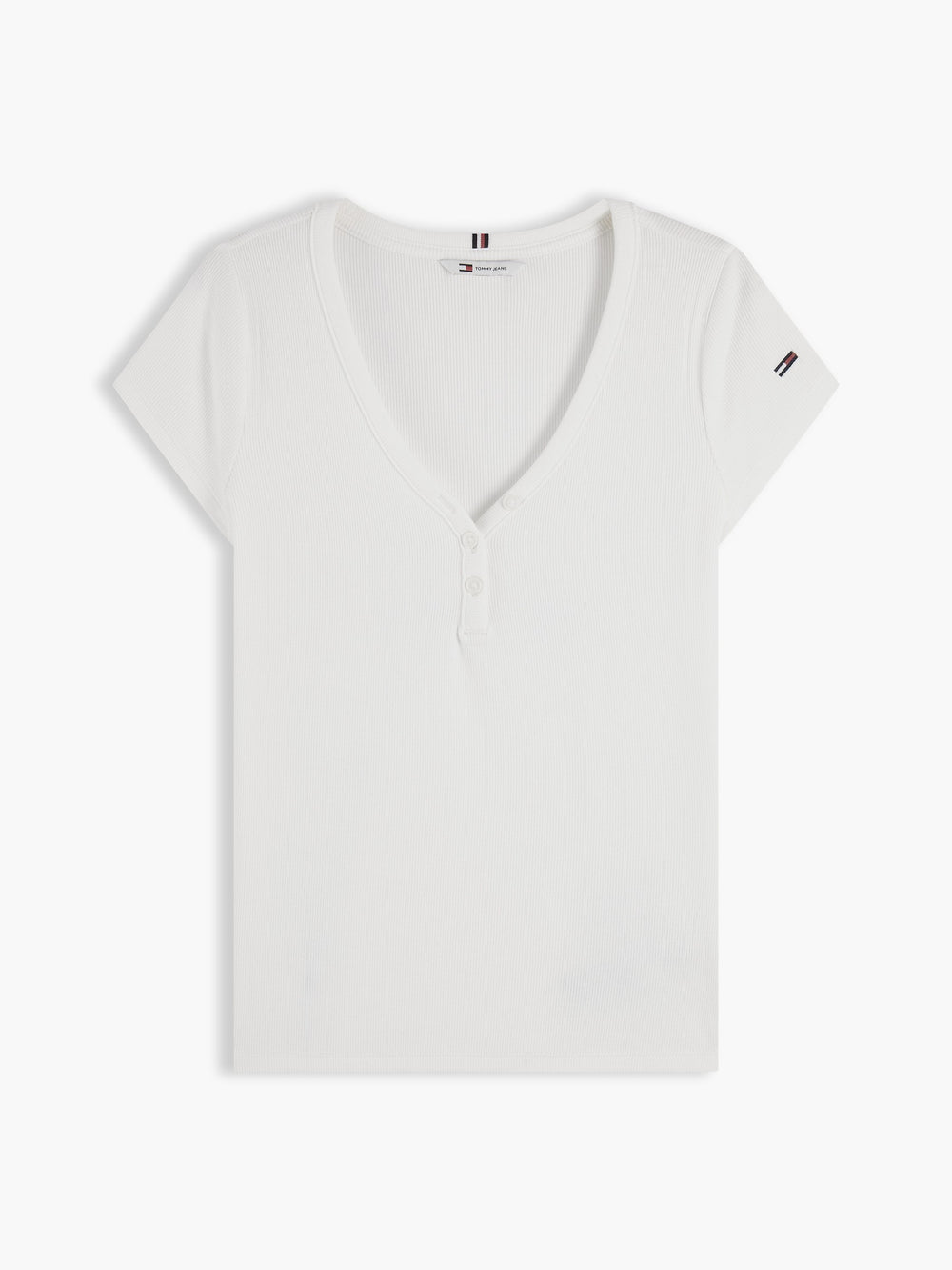 Solid Slim Fit Half Sleeve Ribbed T-Shirt