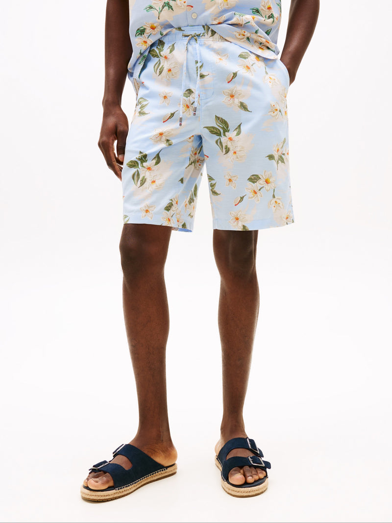 Men Relaxed Fit Print Twill Shorts