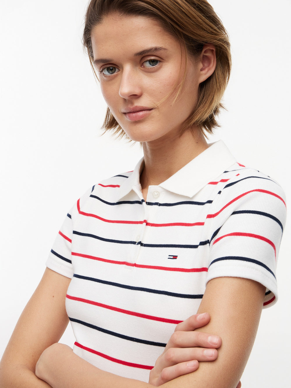 Stripe Slim Fit Half Sleeve Ribbed T-Shirt