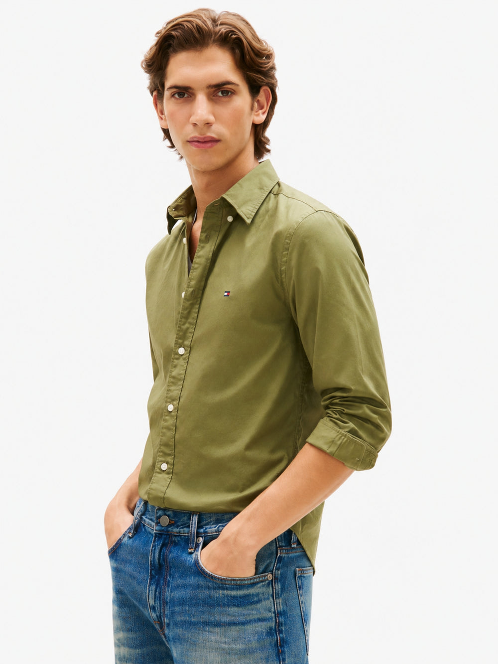 Regular Fit Solid Poplin Shirt
