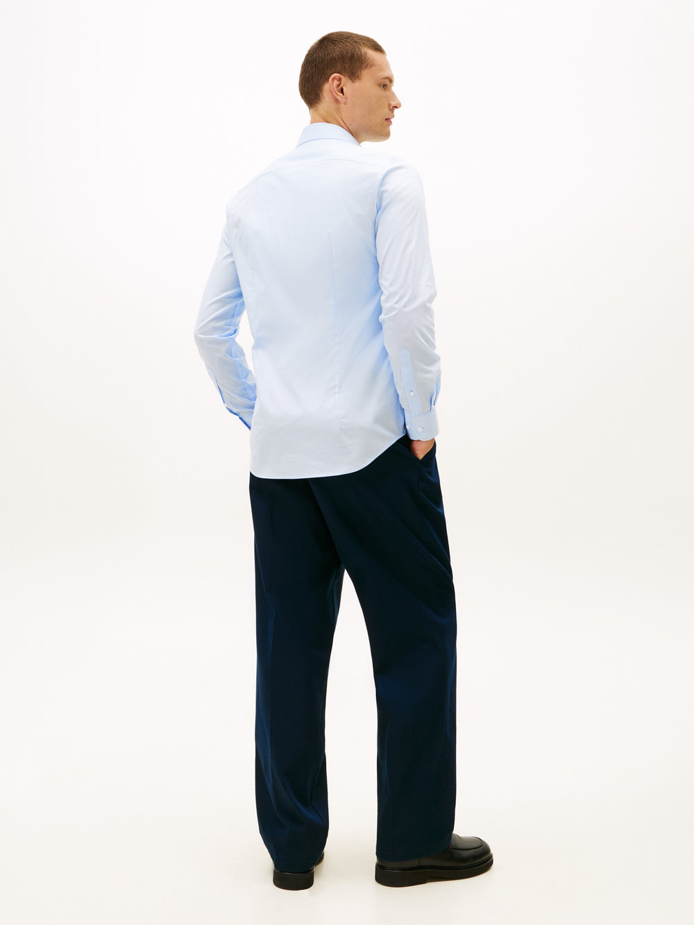 Slim Fit Solid Poplin Shirt