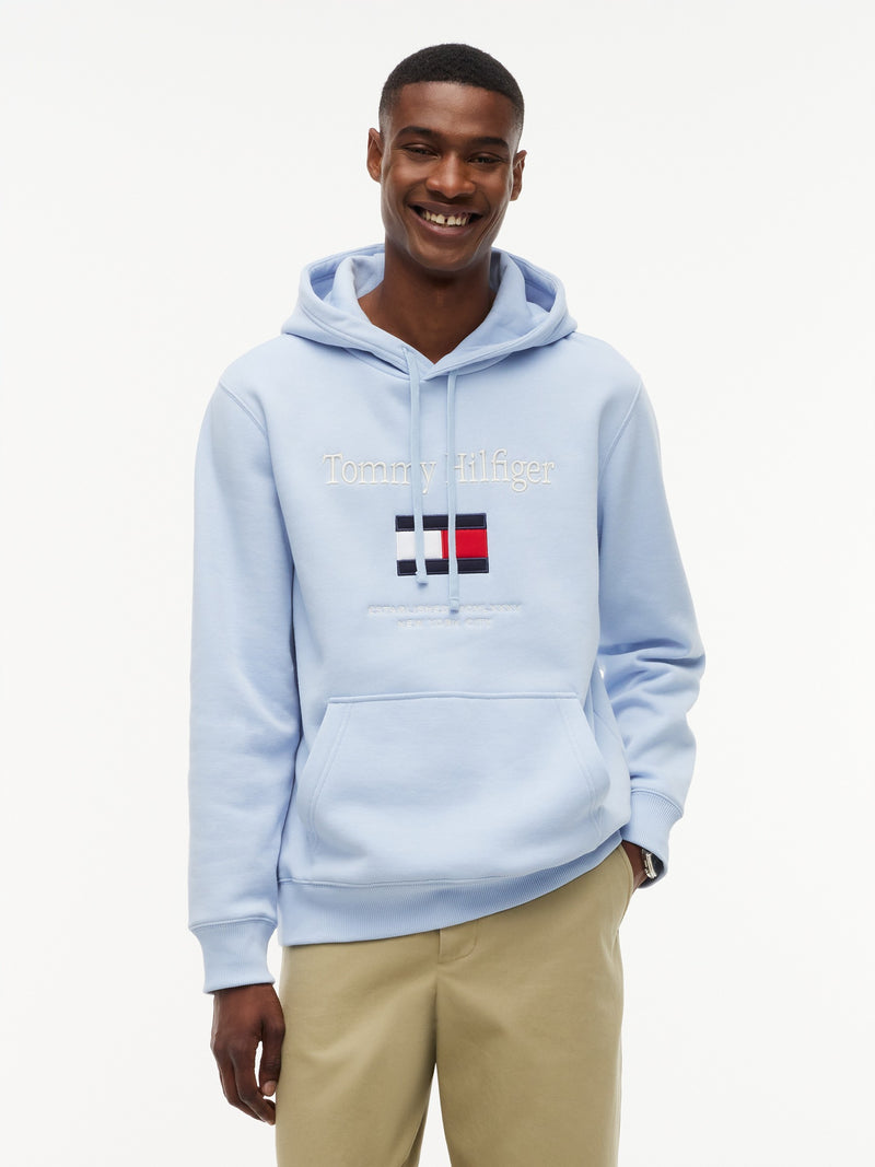 Regular Fit Embroidered Fleece Hoodie