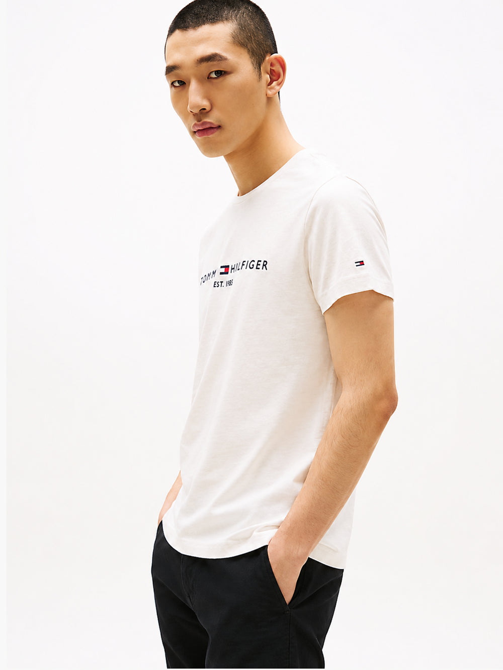Slim Fit Chest Logo Jersey Tshirt