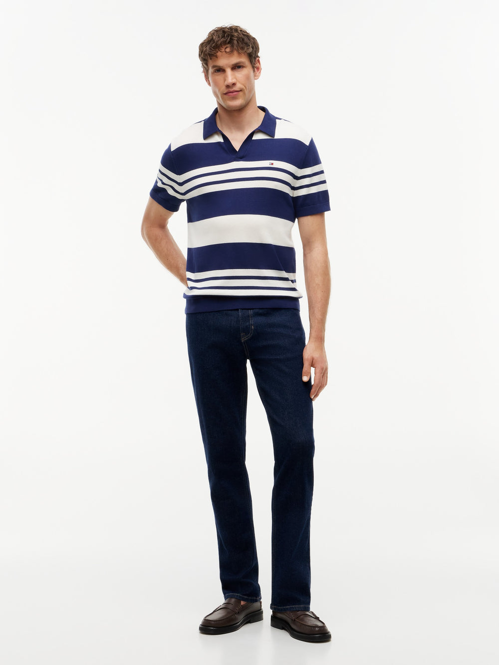 Men Denton Slim Straight Dark Wash Jeans