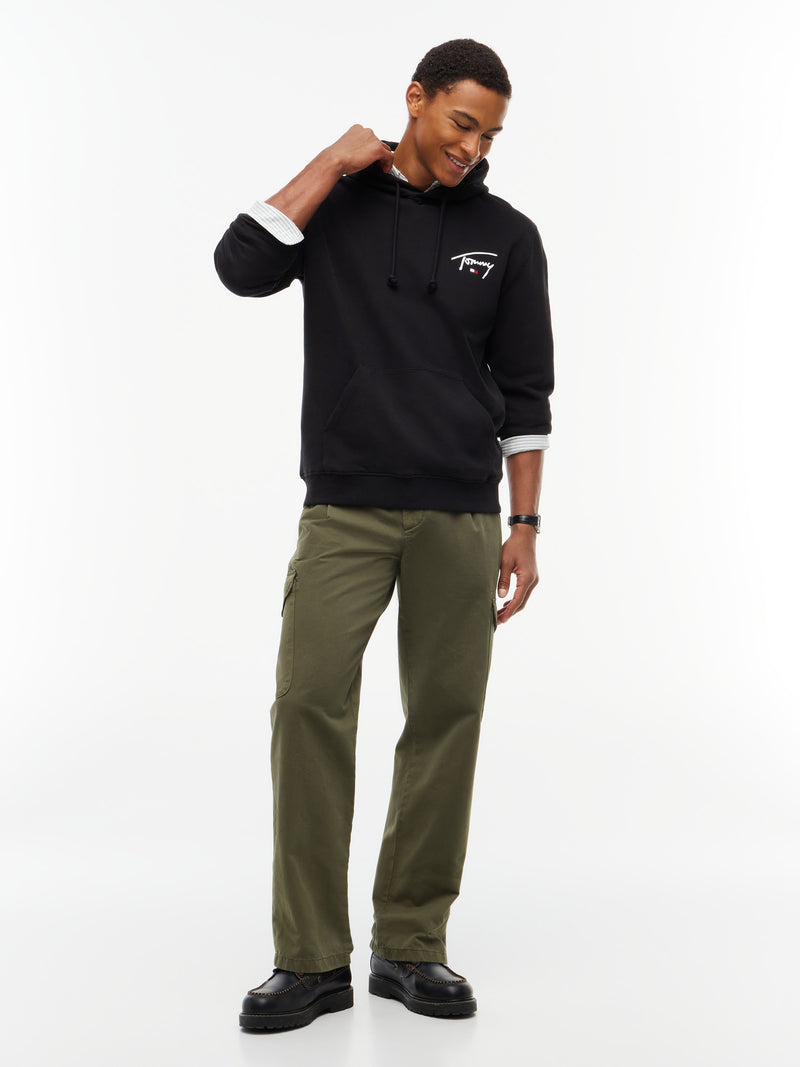 Regular Fit Suede Terry Hooded Sweatshirt