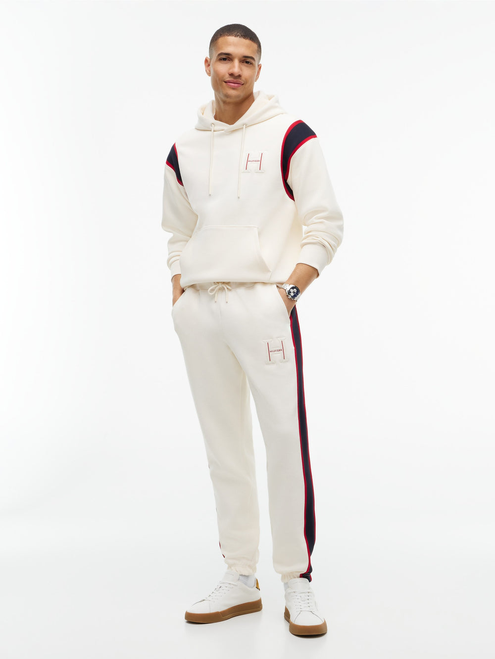 Regular Fit Solid Badge Track Pant