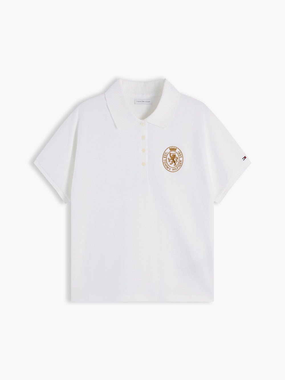 Solid Relaxed Fit Half Sleeve Pique Polo