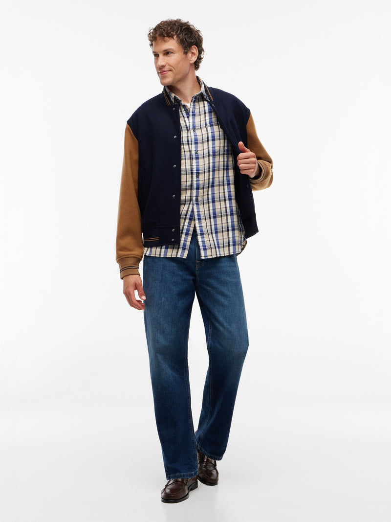 Boxy Fit Check Flannel Shirt