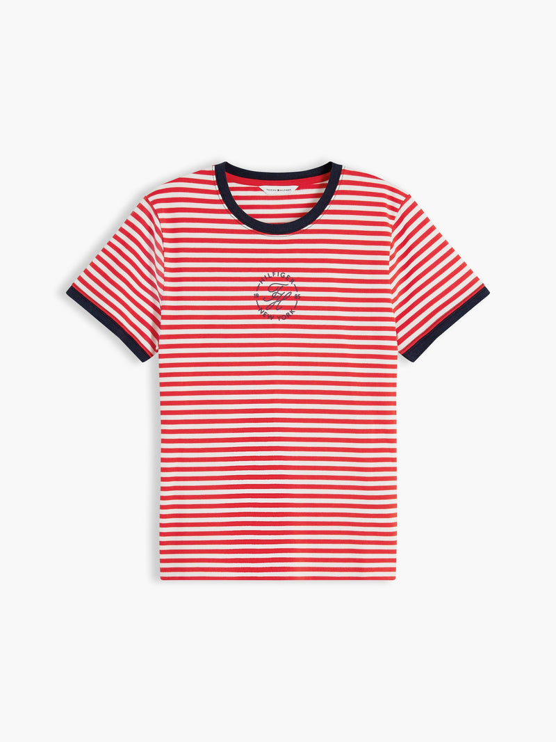 Stripe Regular Fit Half Sleeve Ribbed T-Shirt